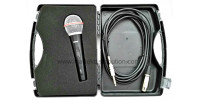 Microphone Unidirectionnel avec câble prise XLR et fiche1/4''(6.5mm). Étui de transport inclus